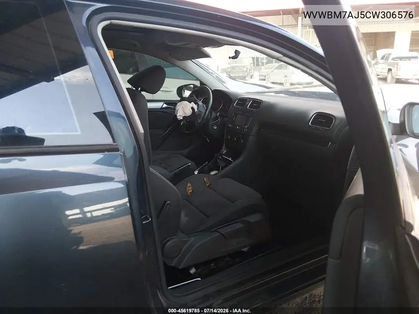 2012 Volkswagen Golf Tdi 2-Door VIN: WVWBM7AJ5CW306576 Lot: 45619785