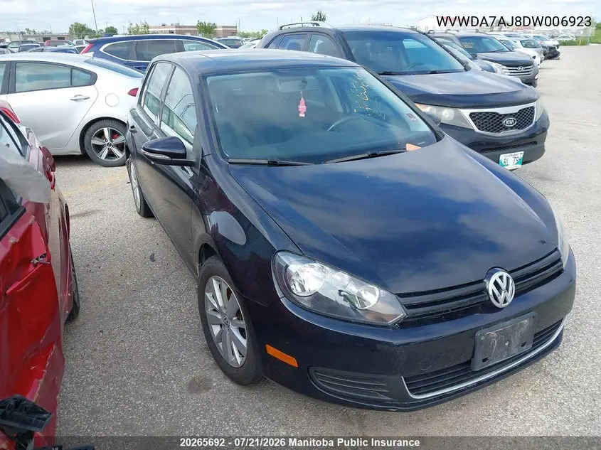 2013 Volkswagen Golf 2.5 VIN: WVWDA7AJ8DW006923 Lot: 20265692