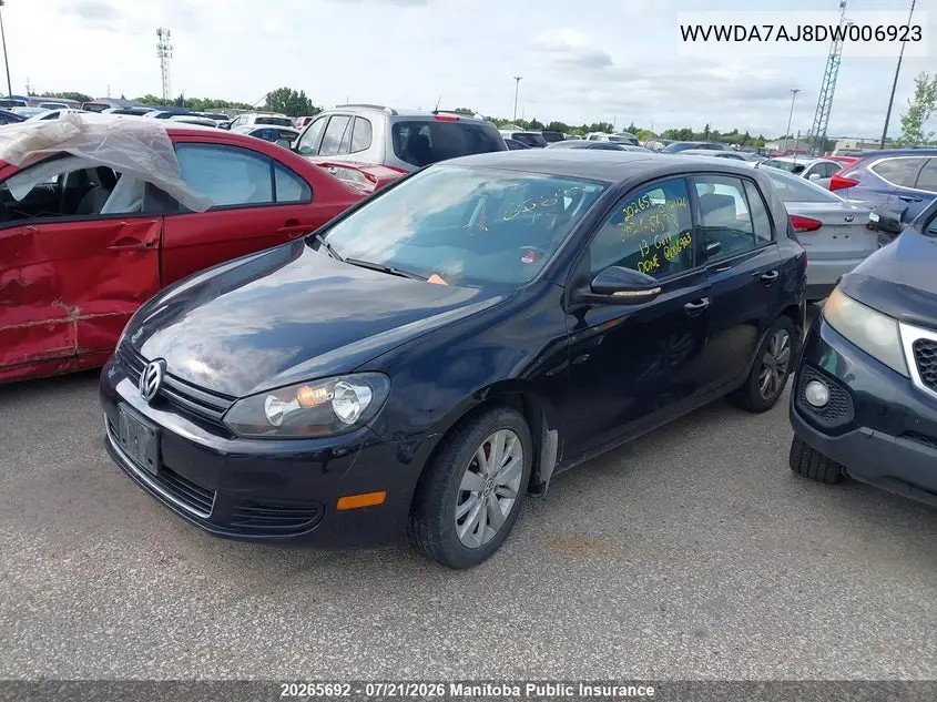 2013 Volkswagen Golf 2.5 VIN: WVWDA7AJ8DW006923 Lot: 20265692