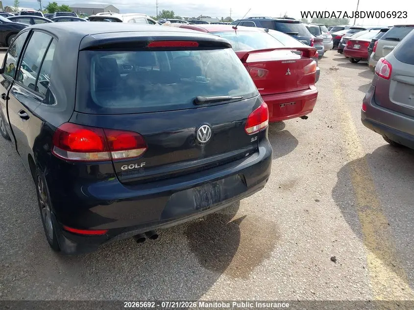 2013 Volkswagen Golf 2.5 VIN: WVWDA7AJ8DW006923 Lot: 20265692