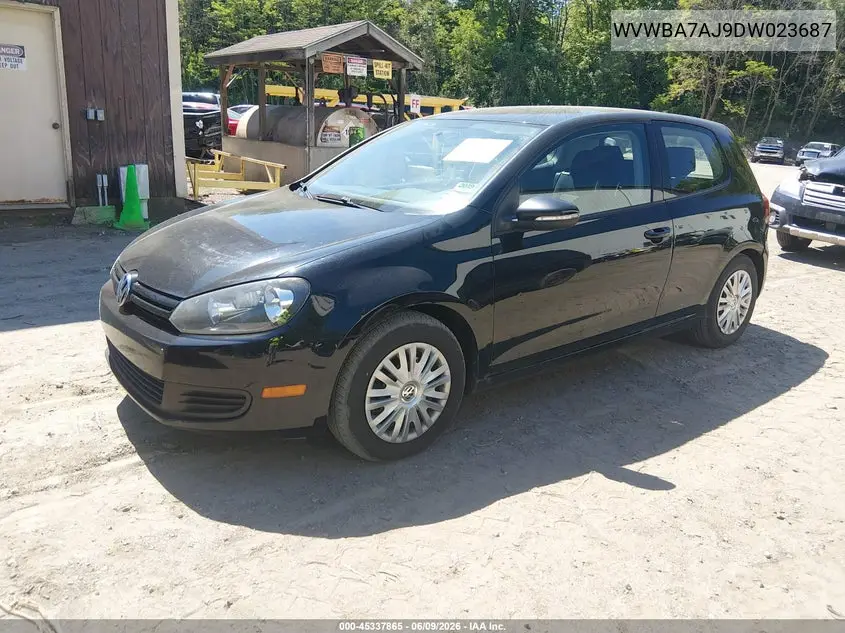 2013 Volkswagen Golf 2.5L 2-Door VIN: WVWBA7AJ9DW023687 Lot: 45337865