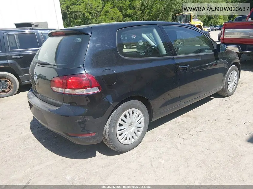 2013 Volkswagen Golf 2.5L 2-Door VIN: WVWBA7AJ9DW023687 Lot: 45337865