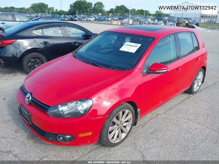 2013 Volkswagen Golf 2.0L Tdi 4-Door VIN: WVWDM7AJ7DW132942 Lot: 45466689