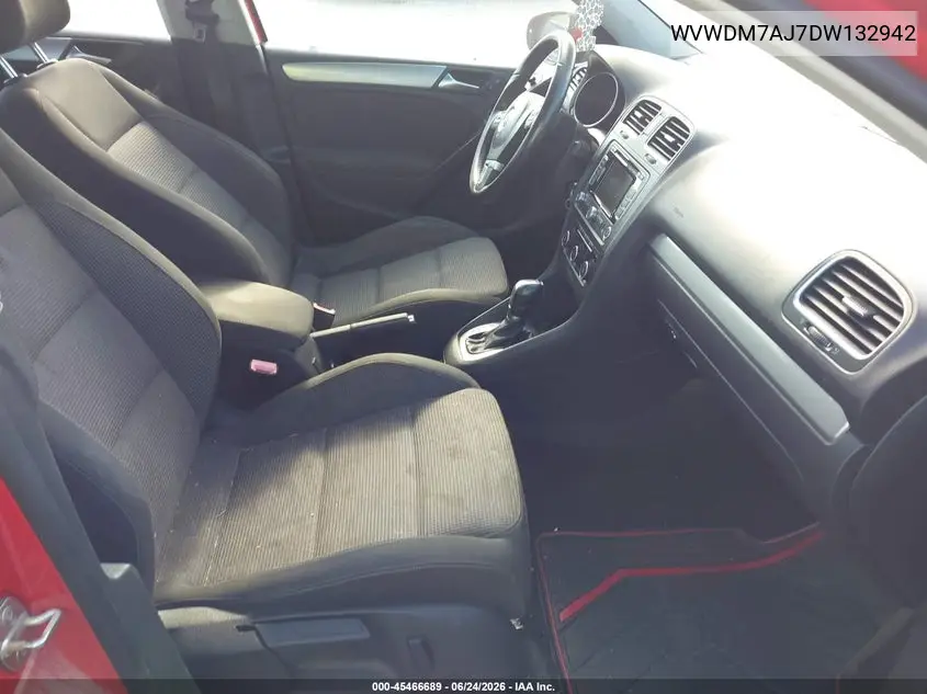 2013 Volkswagen Golf 2.0L Tdi 4-Door VIN: WVWDM7AJ7DW132942 Lot: 45466689