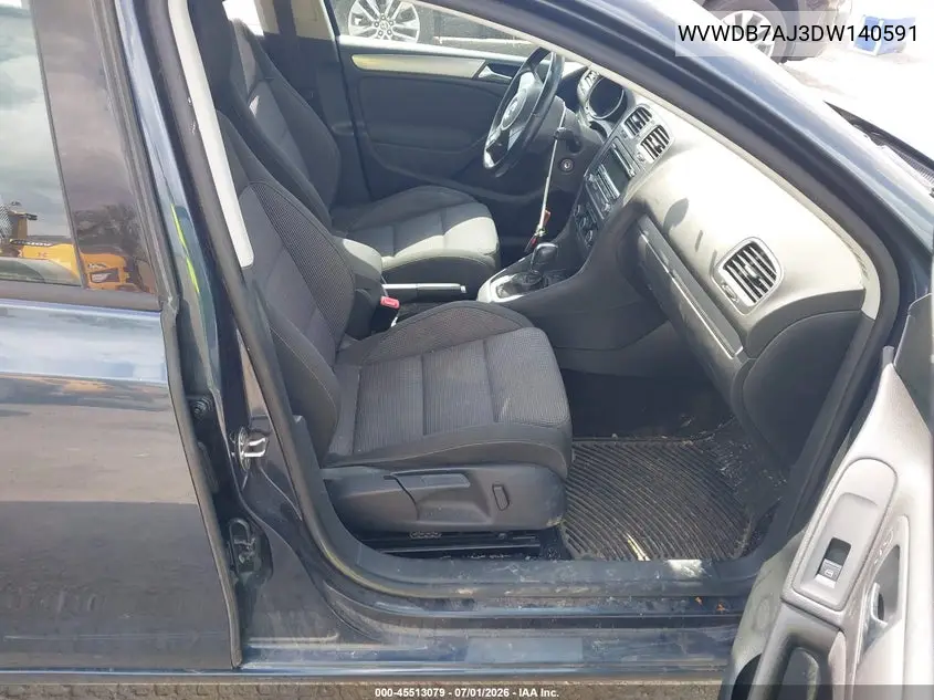 2013 Volkswagen Golf 2.5L 4-Door VIN: WVWDB7AJ3DW140591 Lot: 45513079