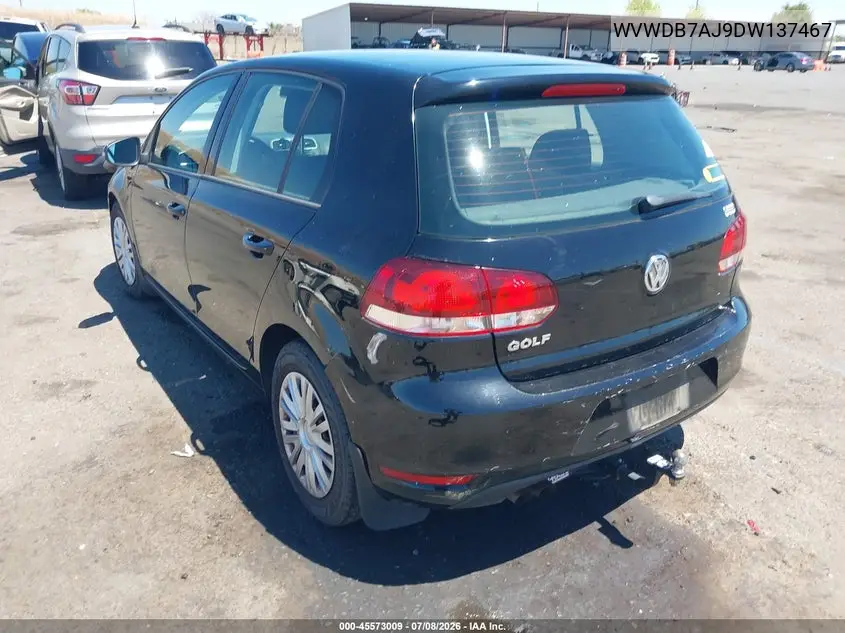 2013 Volkswagen Golf 2.5L 4-Door VIN: WVWDB7AJ9DW137467 Lot: 45573009