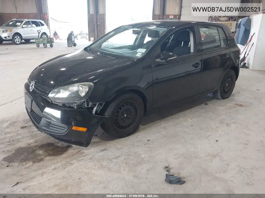 2013 Volkswagen Golf 2.5L 4-Door VIN: WVWDB7AJ5DW002521 Lot: 45594633