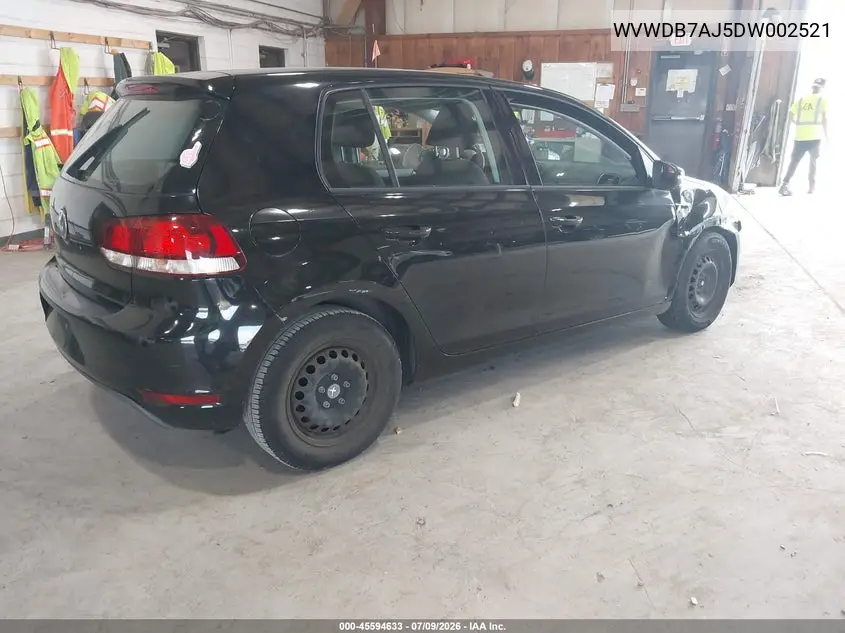 2013 Volkswagen Golf 2.5L 4-Door VIN: WVWDB7AJ5DW002521 Lot: 45594633