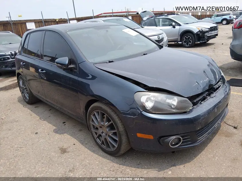 2014 Volkswagen Golf 2.0L Tdi VIN: WVWDM7AJ2EW010667 Lot: 45442747