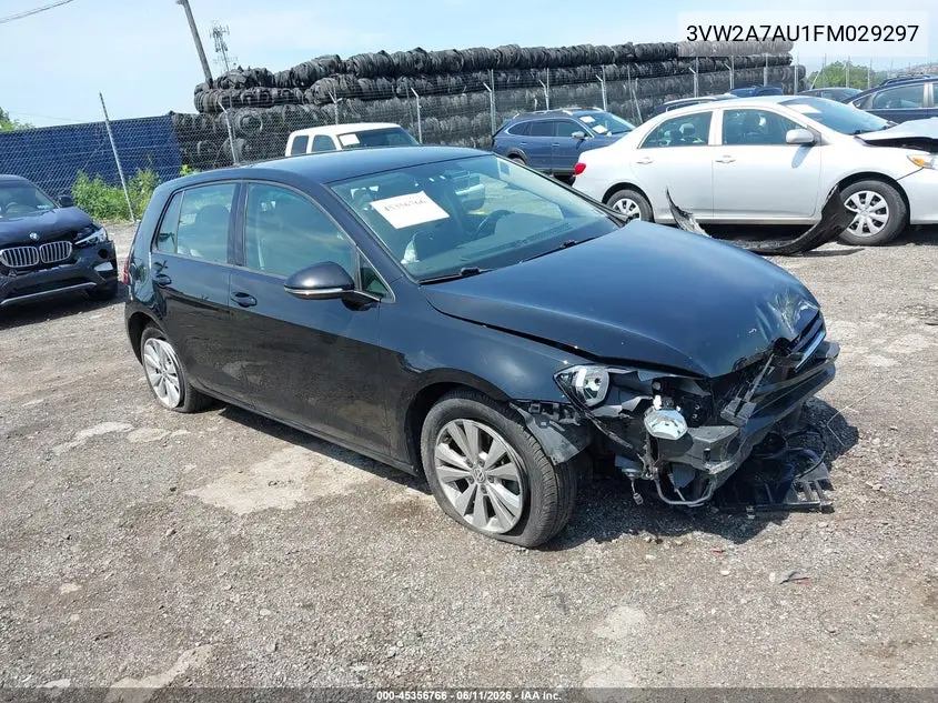 2015 Volkswagen Golf Tdi S 4-Door VIN: 3VW2A7AU1FM029297 Lot: 45356766
