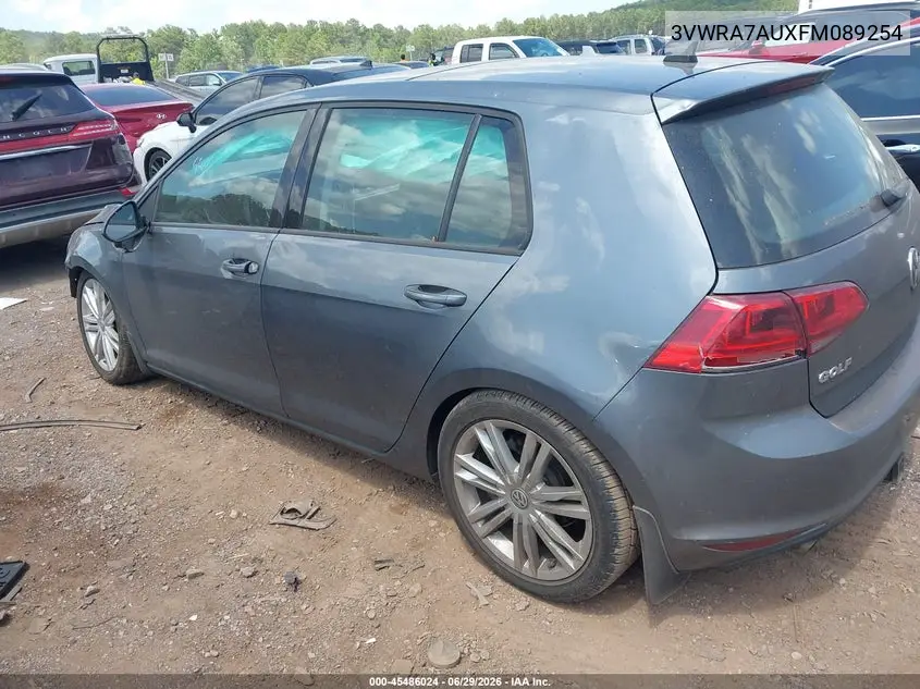2015 Volkswagen Golf Tdi Se 4-Door VIN: 3VWRA7AUXFM089254 Lot: 45486024
