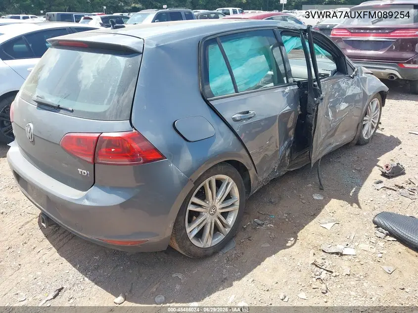 2015 Volkswagen Golf Tdi Se 4-Door VIN: 3VWRA7AUXFM089254 Lot: 45486024