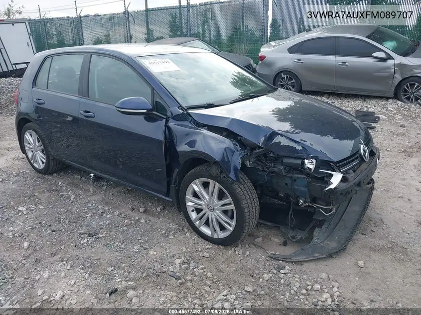 2015 Volkswagen Golf Tdi Se 4-Door VIN: 3VWRA7AUXFM089707 Lot: 45577493