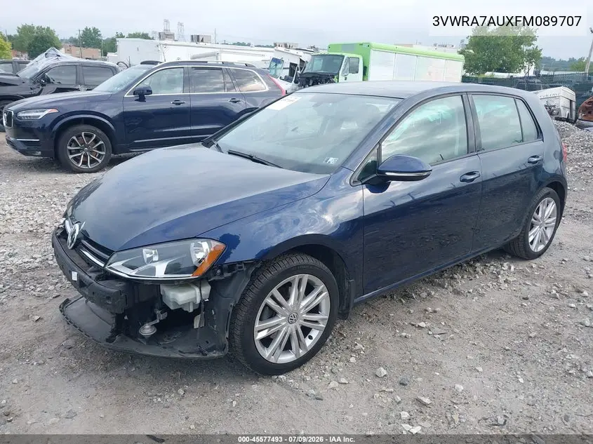 2015 Volkswagen Golf Tdi Se 4-Door VIN: 3VWRA7AUXFM089707 Lot: 45577493