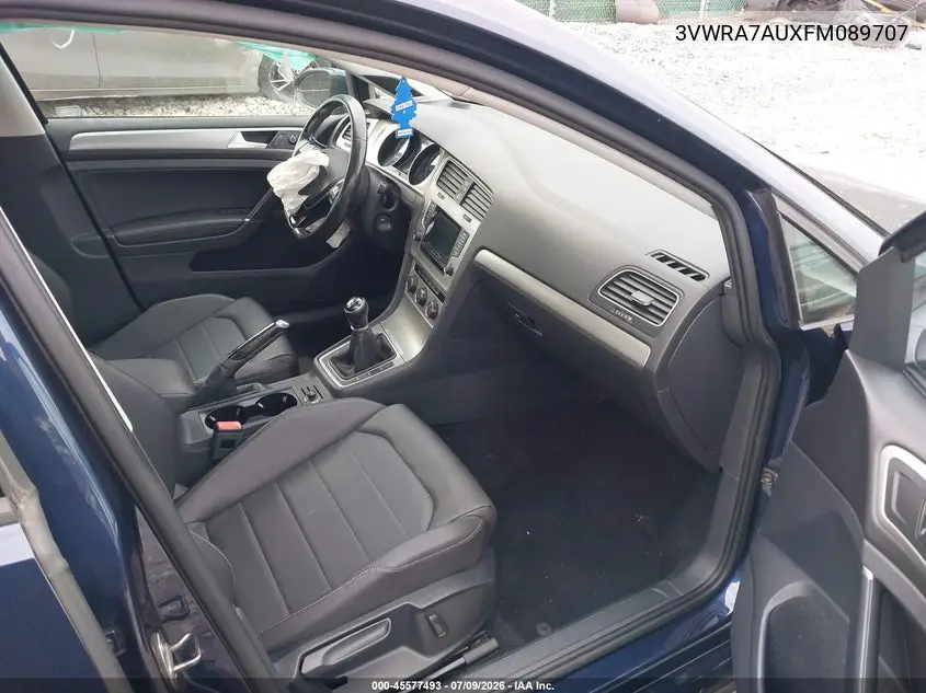 2015 Volkswagen Golf Tdi Se 4-Door VIN: 3VWRA7AUXFM089707 Lot: 45577493