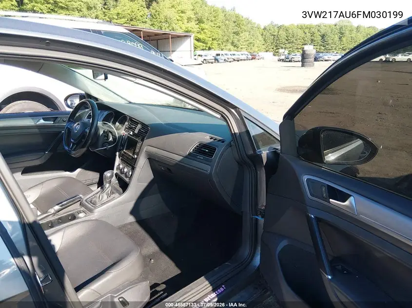 2015 Volkswagen Golf Tsi S 4-Door VIN: 3VW217AU6FM030199 Lot: 45587133