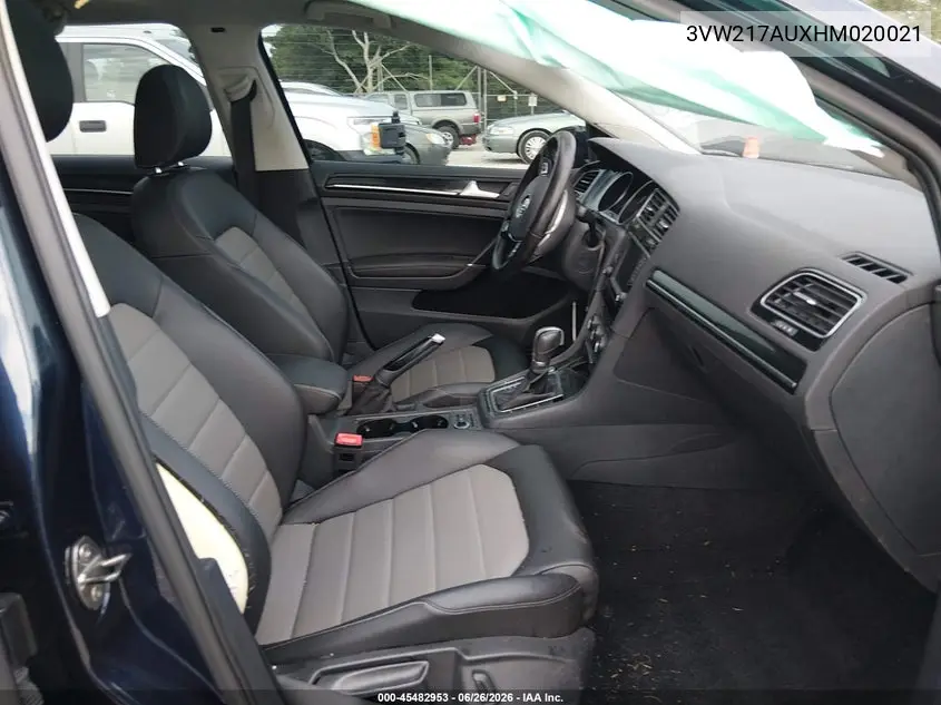 2017 Volkswagen Golf Tsi S 4-Door/Tsi Se 4-Door/Tsi Sel 4-Door/Tsi Wolfsburg Edition 4-Door VIN: 3VW217AUXHM020021 Lot: 45482953