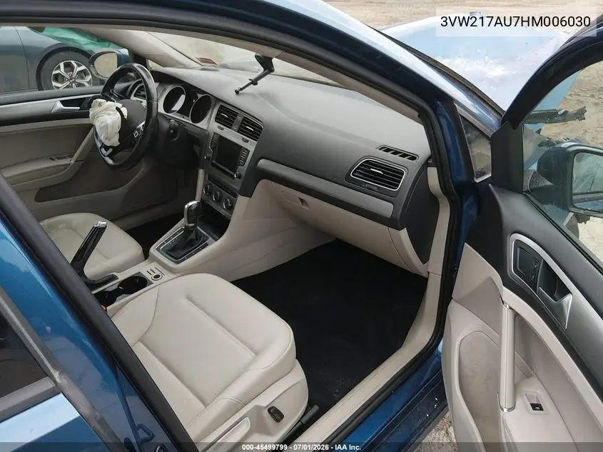 2017 Volkswagen Golf Tsi Wolfsburg Edition 4-Door VIN: 3VW217AU7HM006030 Lot: 45499799