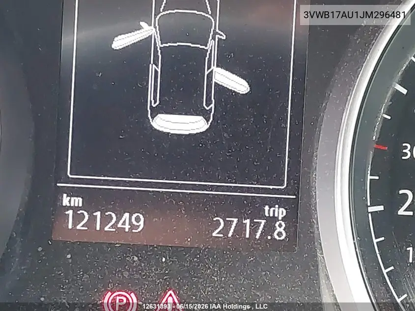 2018 Volkswagen Golf S/Se VIN: 3VWB17AU1JM296481 Lot: 12631393