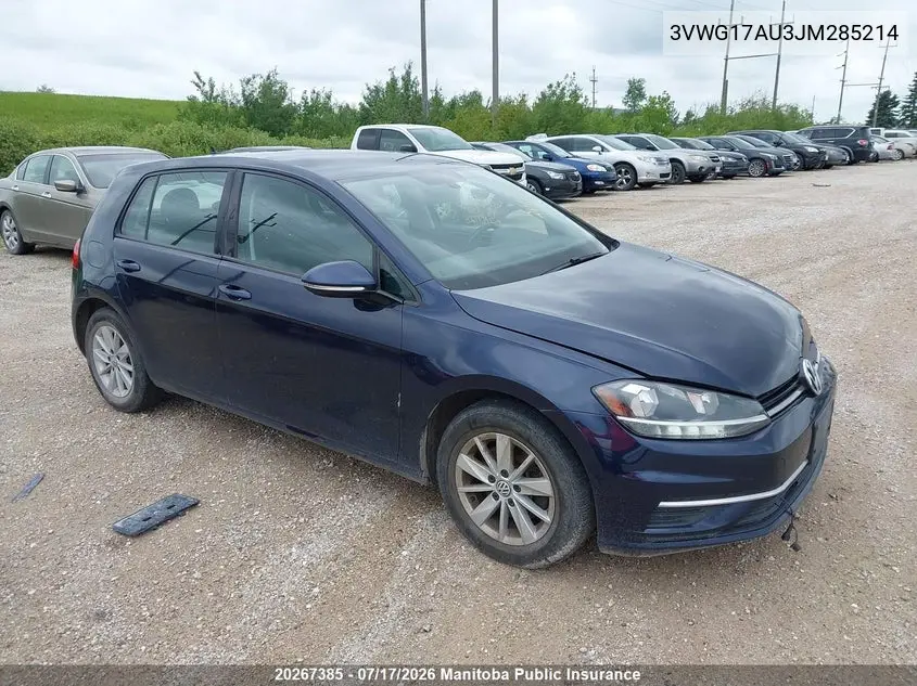 2018 Volkswagen Golf 1.8 Tsi VIN: 3VWG17AU3JM285214 Lot: 20267385