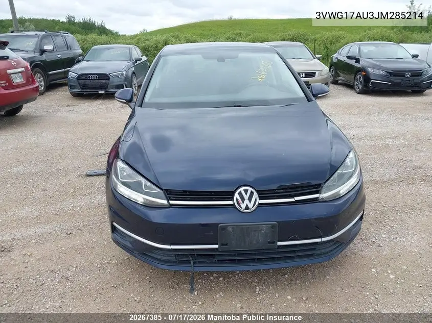 2018 Volkswagen Golf 1.8 Tsi VIN: 3VWG17AU3JM285214 Lot: 20267385