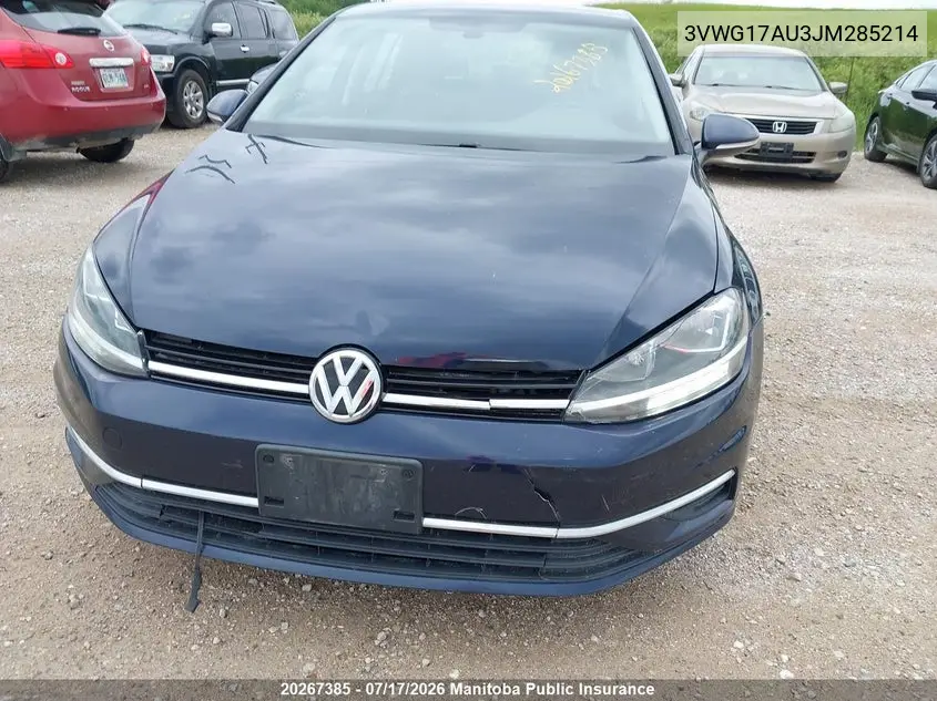2018 Volkswagen Golf 1.8 Tsi VIN: 3VWG17AU3JM285214 Lot: 20267385