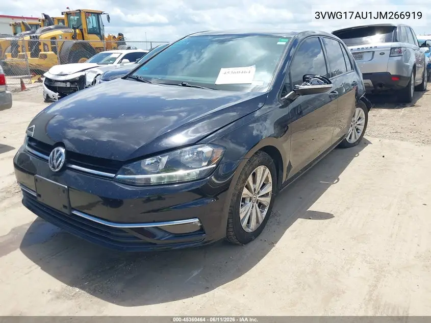 2018 Volkswagen Golf Tsi S/Tsi Se VIN: 3VWG17AU1JM266919 Lot: 45360464