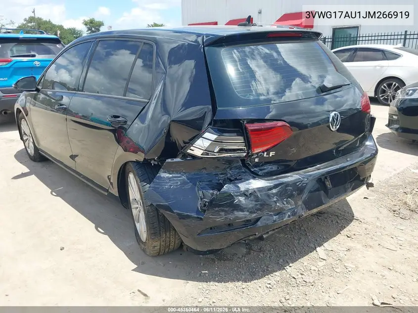 2018 Volkswagen Golf Tsi S/Tsi Se VIN: 3VWG17AU1JM266919 Lot: 45360464