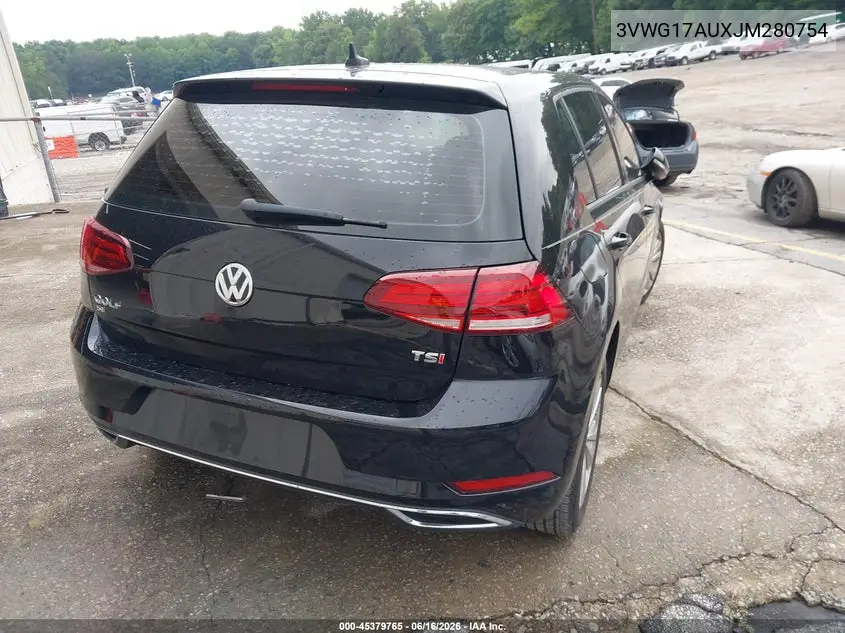2018 Volkswagen Golf Tsi S/Tsi Se VIN: 3VWG17AUXJM280754 Lot: 45379765