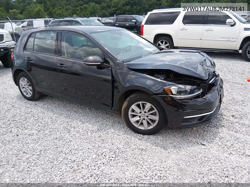 2018 Volkswagen Golf Tsi S/Tsi Se VIN: 3VWG17AU8JM273141 Lot: 45474414