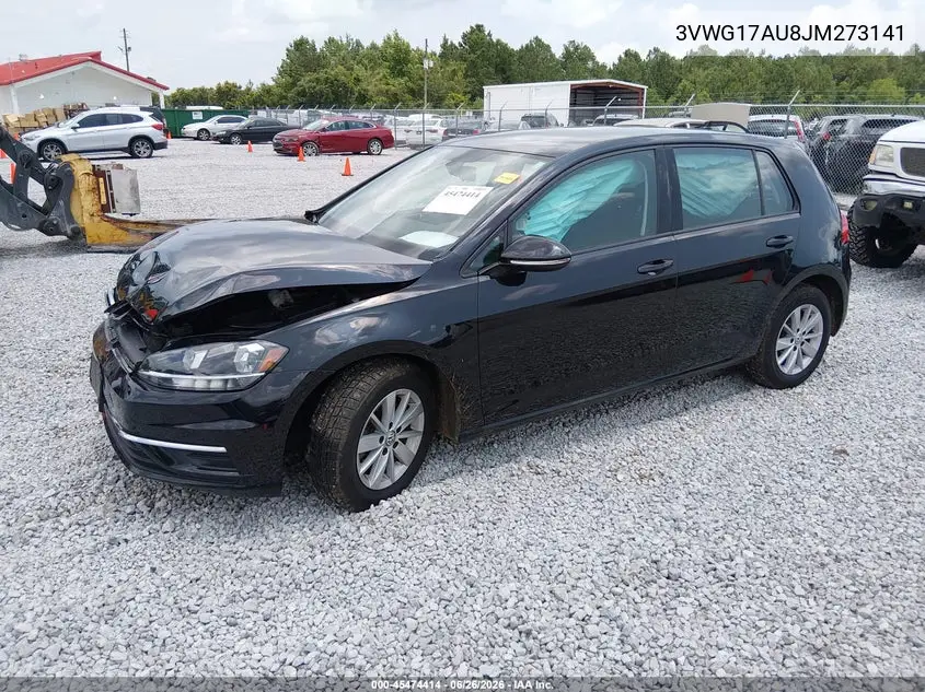 2018 Volkswagen Golf Tsi S/Tsi Se VIN: 3VWG17AU8JM273141 Lot: 45474414