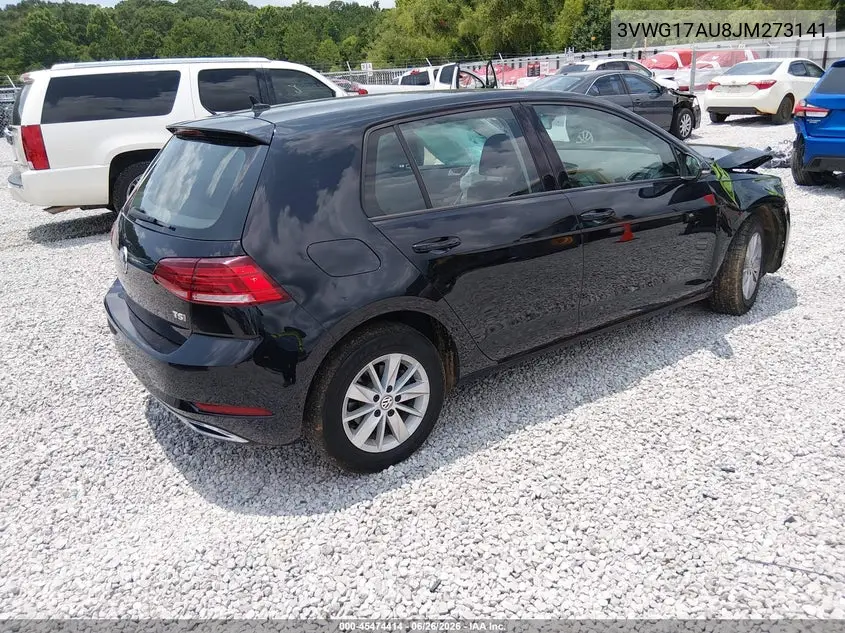 2018 Volkswagen Golf Tsi S/Tsi Se VIN: 3VWG17AU8JM273141 Lot: 45474414