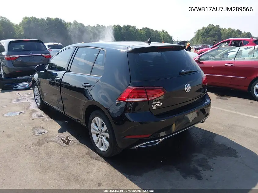 2018 Volkswagen Golf Tsi S/Tsi Se VIN: 3VWB17AU7JM289566 Lot: 45545049