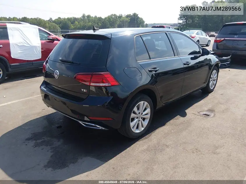2018 Volkswagen Golf Tsi S/Tsi Se VIN: 3VWB17AU7JM289566 Lot: 45545049