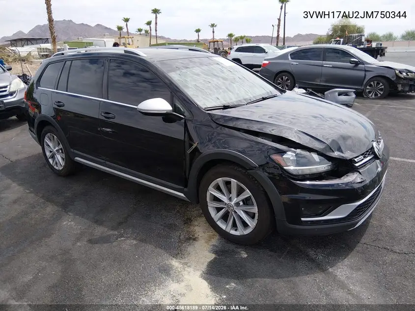 2018 Volkswagen Golf Alltrack Tsi S/Tsi Se/Tsi Sel VIN: 3VWH17AU2JM750344 Lot: 45618189