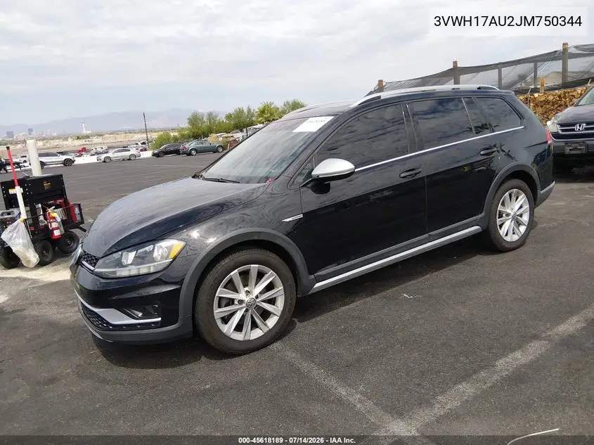 2018 Volkswagen Golf Alltrack Tsi S/Tsi Se/Tsi Sel VIN: 3VWH17AU2JM750344 Lot: 45618189