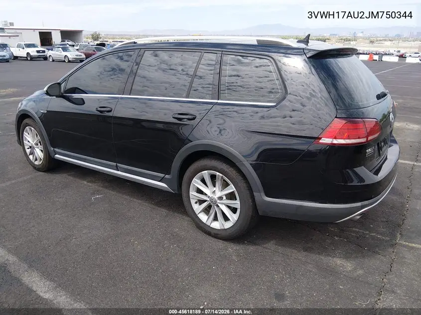2018 Volkswagen Golf Alltrack Tsi S/Tsi Se/Tsi Sel VIN: 3VWH17AU2JM750344 Lot: 45618189
