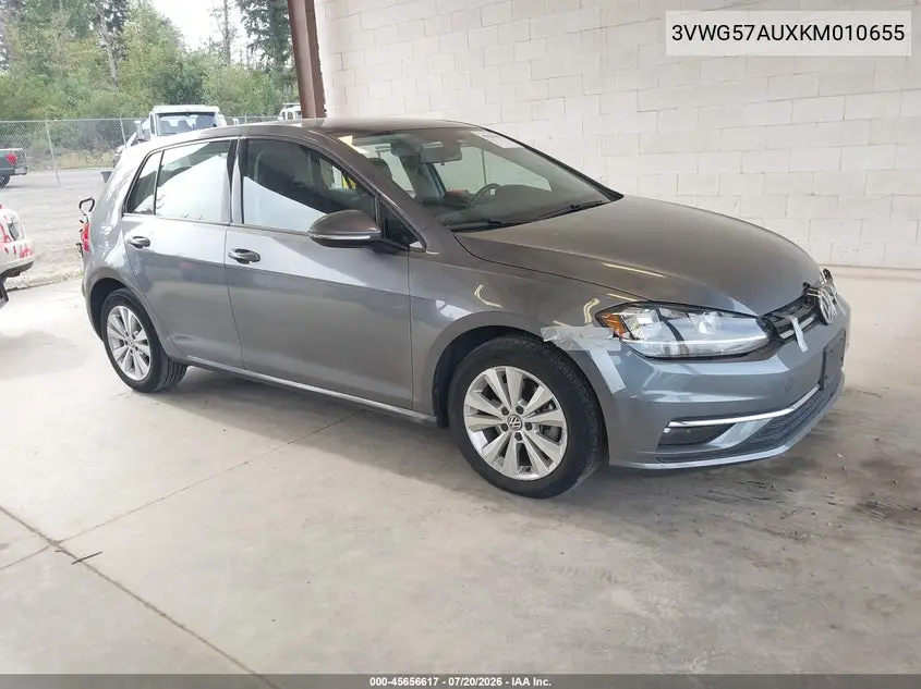 2019 Volkswagen Golf 1.4T S/1.4T Se VIN: 3VWG57AUXKM010655 Lot: 45656617