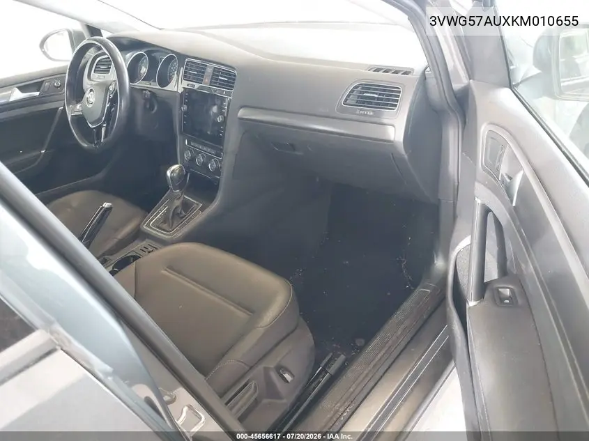 2019 Volkswagen Golf 1.4T S/1.4T Se VIN: 3VWG57AUXKM010655 Lot: 45656617