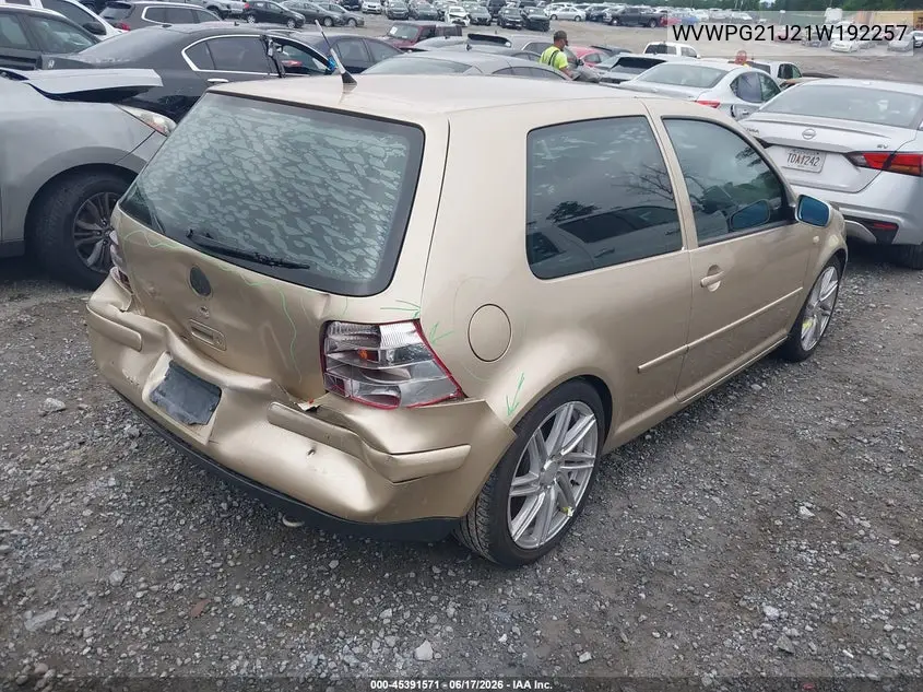 2001 Volkswagen Gti Glx VIN: WVWPG21J21W192257 Lot: 45391571