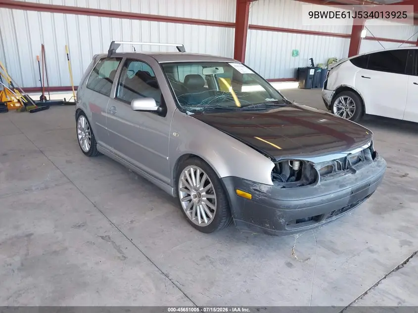 2003 Volkswagen Gti 1.8T VIN: 9BWDE61J534013925 Lot: 45651005