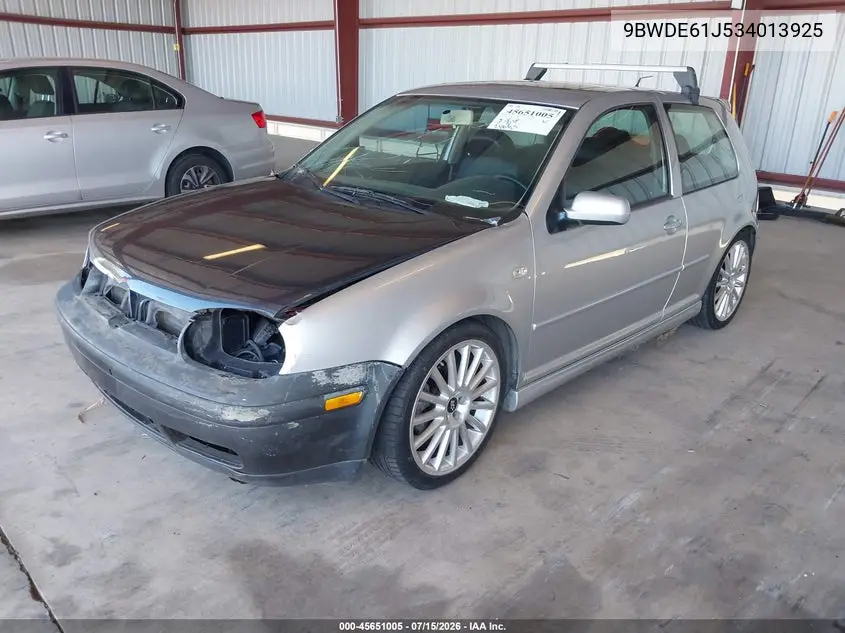 2003 Volkswagen Gti 1.8T VIN: 9BWDE61J534013925 Lot: 45651005