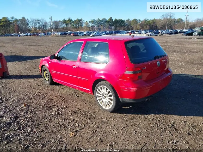 9BWDE61J354036865 2005 Volkswagen Gti 1.8T