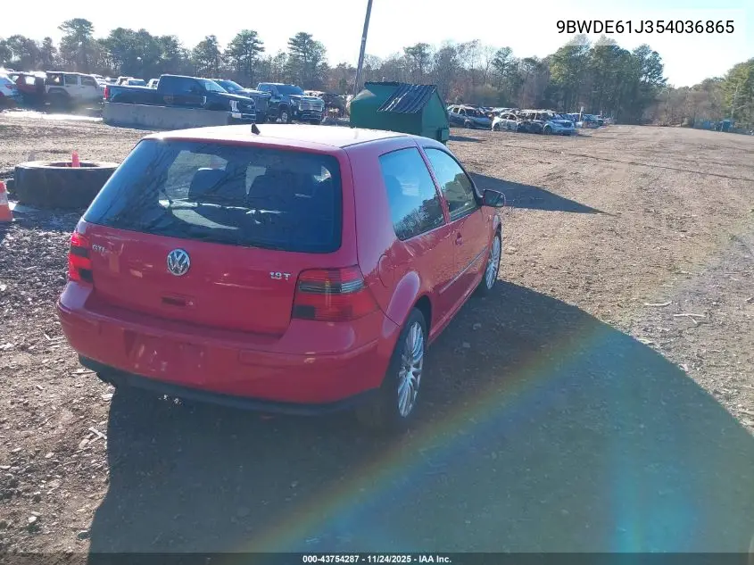 9BWDE61J354036865 2005 Volkswagen Gti 1.8T