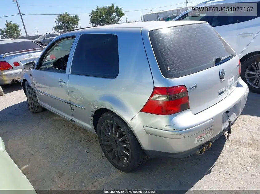 2005 Volkswagen Gti 1.8T VIN: 9BWDE61J054027167 Lot: 45572742