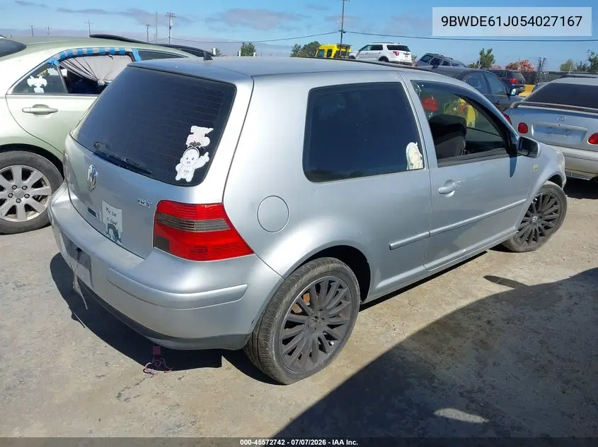 2005 Volkswagen Gti 1.8T VIN: 9BWDE61J054027167 Lot: 45572742