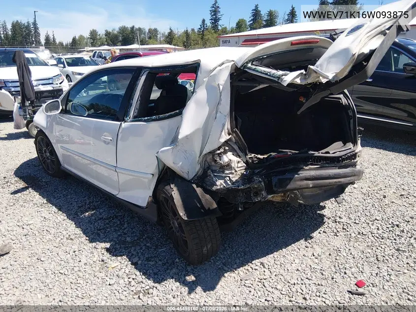 2006 Volkswagen Gti 2-Door VIN: WVWEV71K16W093875 Lot: 45498160