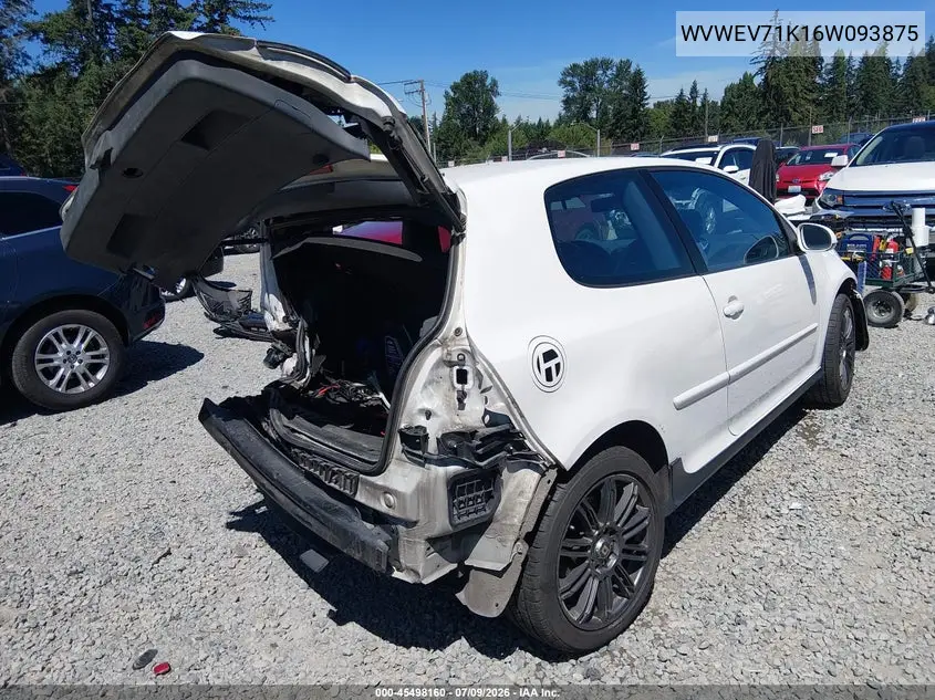 2006 Volkswagen Gti 2-Door VIN: WVWEV71K16W093875 Lot: 45498160