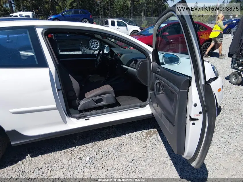2006 Volkswagen Gti 2-Door VIN: WVWEV71K16W093875 Lot: 45498160
