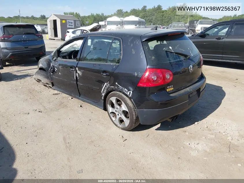 2008 Volkswagen Gti 4-Door VIN: WVWHV71K98W256367 Lot: 45260553